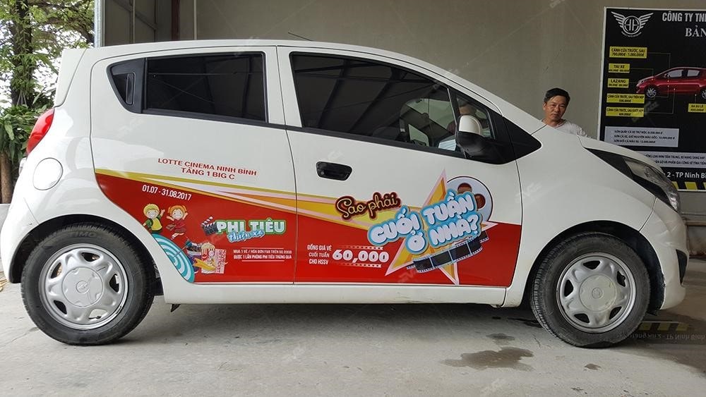 Chính xác Giới Thiệu Quảng Cáo Moving Ads - Dán Xe Taxi/Bus/Grab