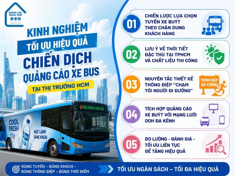 Kinh nghiệm khi triển khai quảng cáo xe bus tại HCM