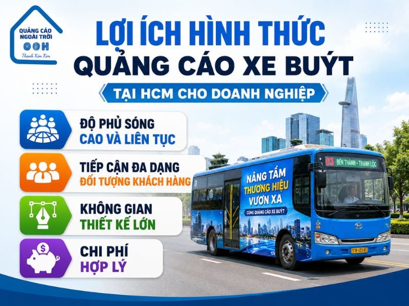 Lợi ích hình thức quảng cáo xe buýt tại HCM