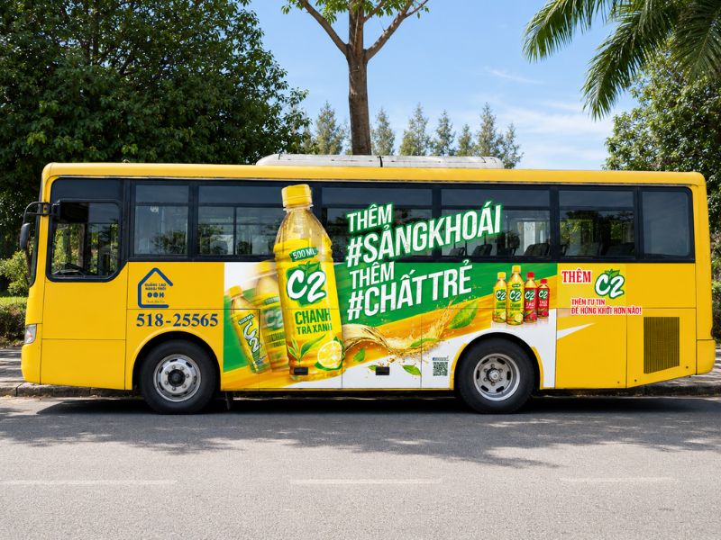 Quảng cáo tràn thân xe buýt Full Wrap Bus