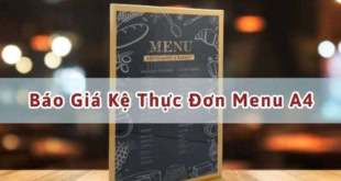Kệ thực đơn menu A4.