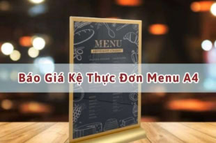 Kệ thực đơn menu A4.