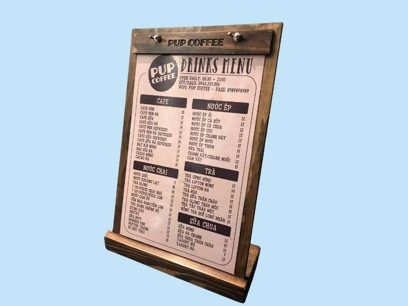 Lưu ý khi chọn kệ thực đơn menu A4