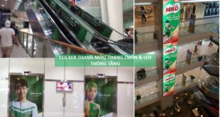 Niềm tin Led Vincom Đồng Khởi và sticker thang máy/thang cuốn