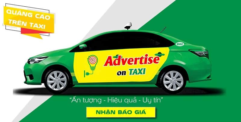 hình thức quảng cáo trên xe taxi