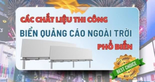 Các chất liệu thi công biển quảng cáo ngoài trời
