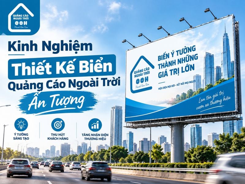 Kinh nghiệm thiết kế biển quảng cáo ngoài trời ấn tượng