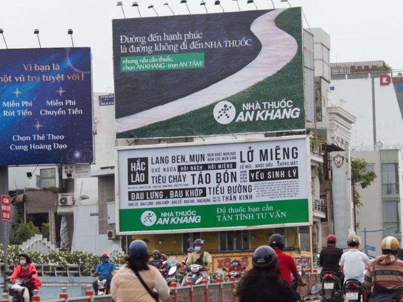 Vị trí khu vực nội thành có mật độ phương tiện cao