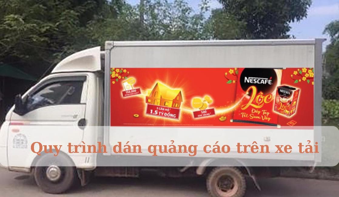 quảng cáo trên xe tải
