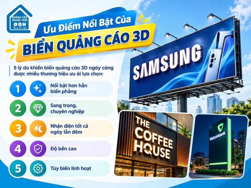 Ưu điểm của biển quảng cáo OOH 3D - Biển Quảng Cáo OOH 3D: Ưu Điểm, Chi Phí & Top Mẫu Đẹp Ưu điểm của biển quảng cáo OOH 3D