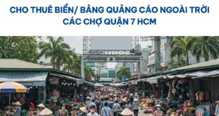 Quảng cáo ngoài trời các chợ Quận 7 HCM.