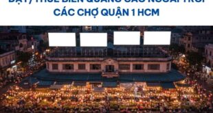 Quảng cáo ngoài trời các chợ Quận 1 HCM.