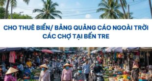 Biển/ bảng quảng cáo ngoài trời các chợ tại Bến Tre.