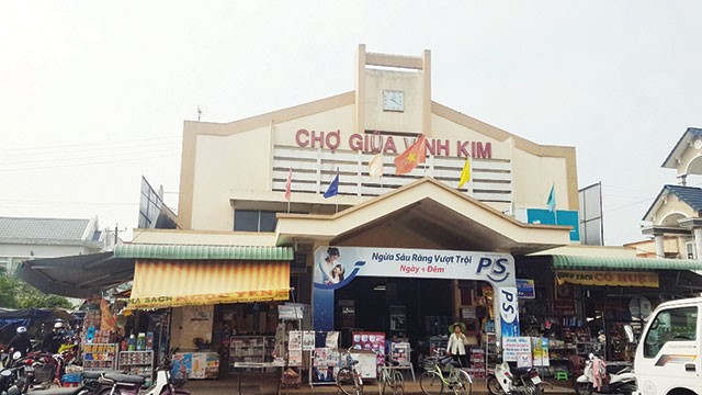 Cho thuê bảng quảng cáo tại chợ Vĩnh Kim - Tiền Giang