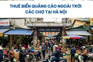 Biển quảng cáo ngoài trời các chợ tại Hà Nội.