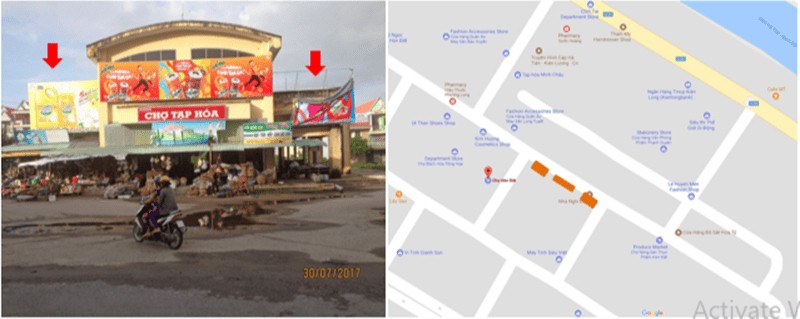 Đánh dấu Thuê biển bảng ngoài trời tại chợ tỉnh Kiên Giang