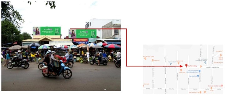 Địa điểm treo bảng quảng cáo đẹp tại Chợ Thành Công - Đắk Lắk 