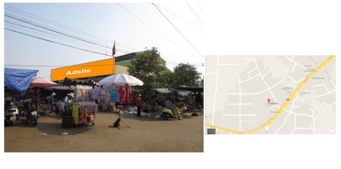 Điểm treo biển quảng cáo đẹp chợ Duy Hòa - Đắk Lắk :