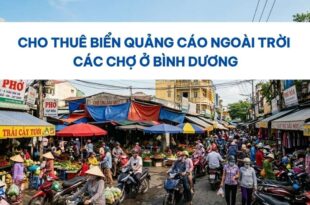 Biển quảng cáo ngoài trời các chợ ở Bình Dương.