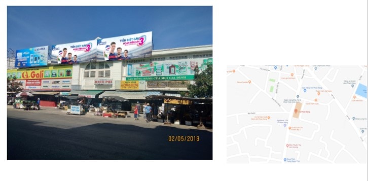 Cho thuê biển quảng cáo ngoài trời ở chợ Phan Rang - Ninh Thuận