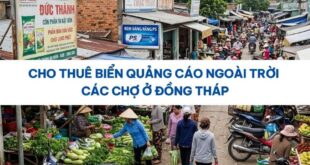 Biển quảng cáo ngoài trời các chợ ở Đồng Tháp.