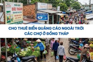 Biển quảng cáo ngoài trời các chợ ở Đồng Tháp.