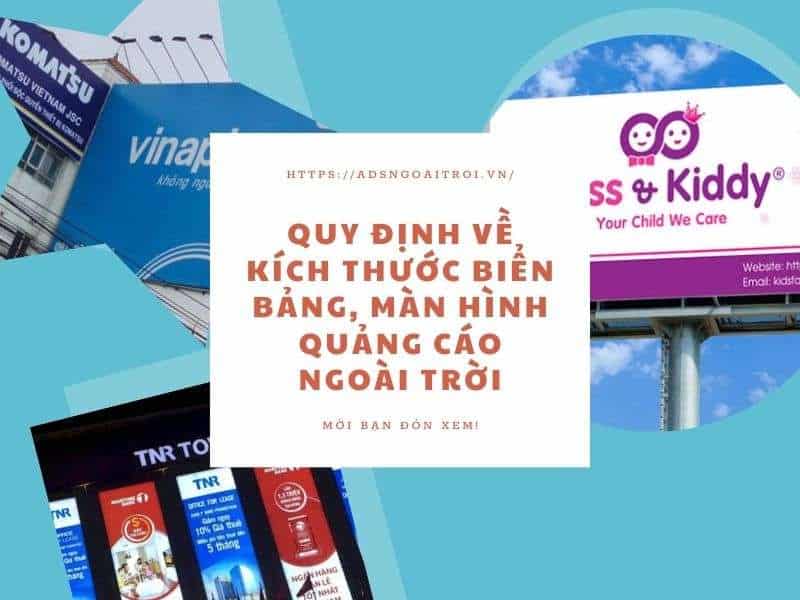 - Quy Định Kích Thước Biển/ Bảng Quảng Cáo Ngoài Trời Mới Nhất