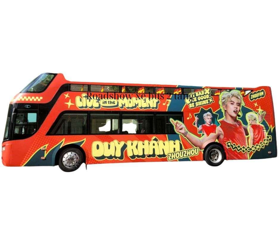 Roadshow xe bus 2 tầng diễu hành - 5 Chiến Dịch Quảng Cáo Cho Thần Tượng Idol HOT Tại Việt Nam Roadshow xe bus 2 tầng diễu hành
