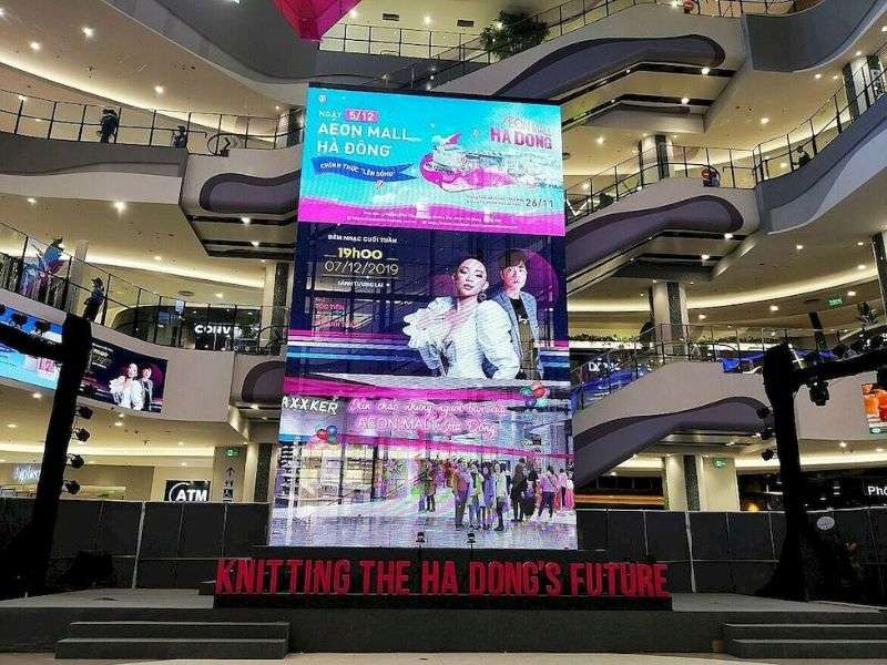 Hệ thống LED tại Vincom, Aeon Mall, Lotte Mart.