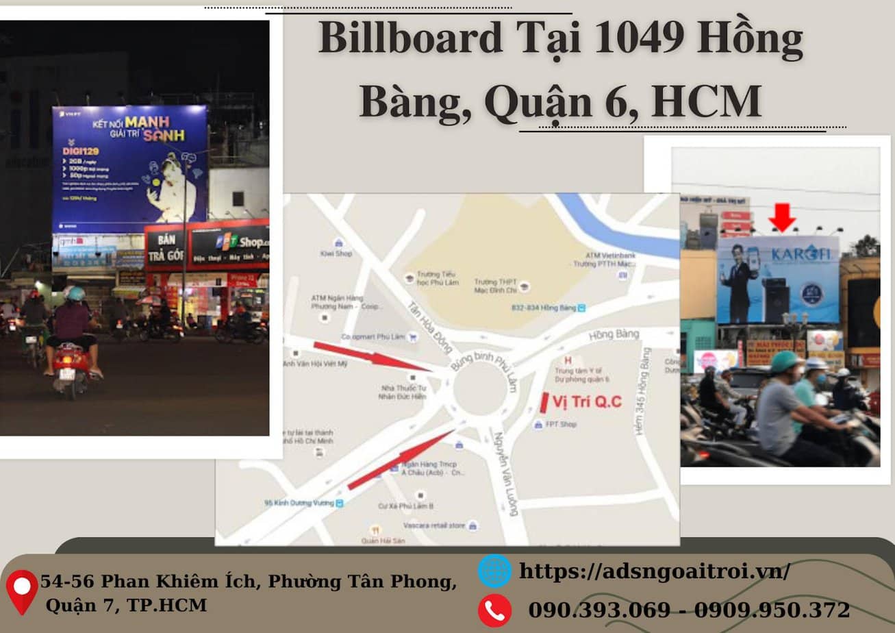 Bạn đã nghe Billboard Tại 1049 Hồng Bàng, Quận 6 (Vòng Xoay Phú Lâm), HCM