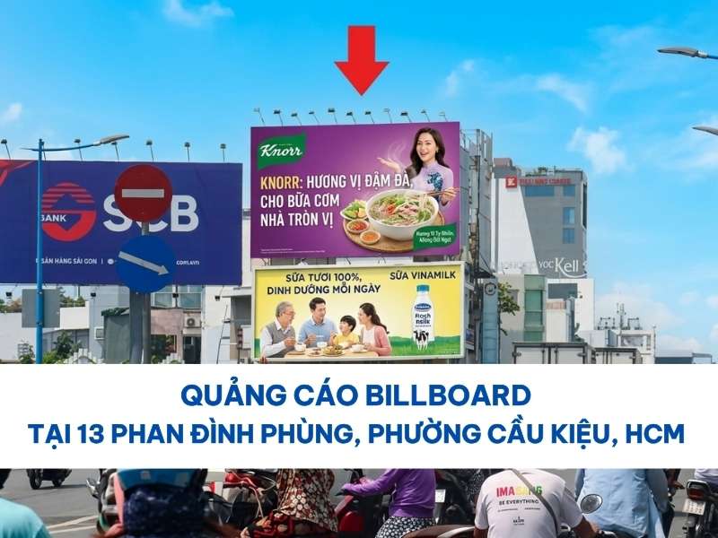 Quảng cáo billboard tại 13 Phan Đình Phùng, Phường Cầu Kiệu, HCM