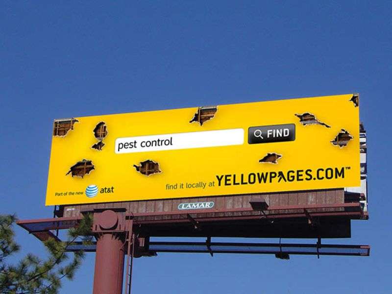 Billboard “sâu gặm” ấn tượng của YellowPages.com đẹp - Top 30+ Mẫu Biển Quảng Cáo Ngoài Trời Ấn Tượng Nhất Billboard “sâu gặm” ấn tượng của YellowPages.com đẹp