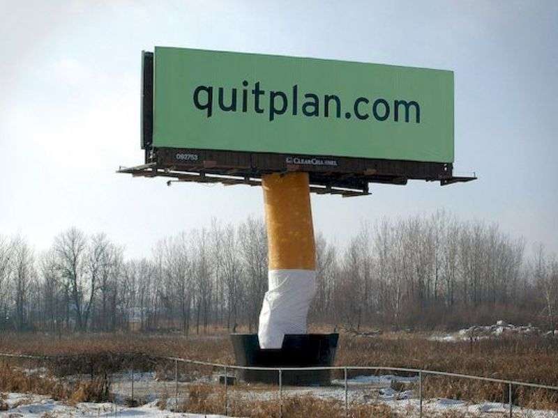 Billboard 3D độc đáo của Quitplan khuyến khích bỏ thuốc lá đpẹ - Top 30+ Mẫu Biển Quảng Cáo Ngoài Trời Ấn Tượng Nhất Billboard 3D độc đáo của Quitplan khuyến khích bỏ thuốc lá đpẹ