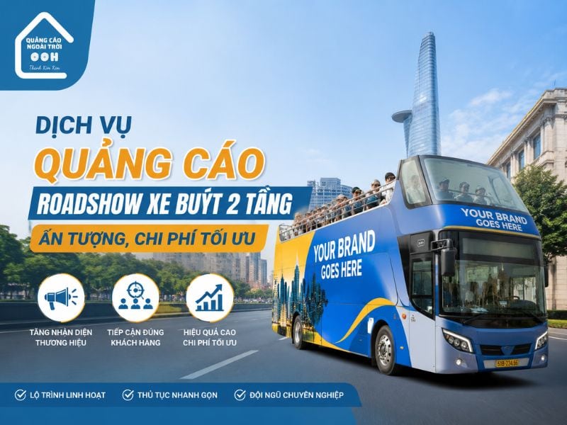 Dịch vụ Roadshow 2 buýt 2 tầng ấn tượng, chi phí tối ưu
