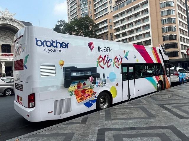 Quảng cáo xe bus 2 tầng của Brother