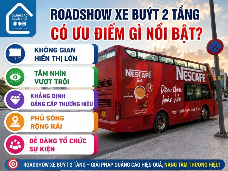 Ưu điểm của dịch vụ Roadshow xe bus 2 tầng