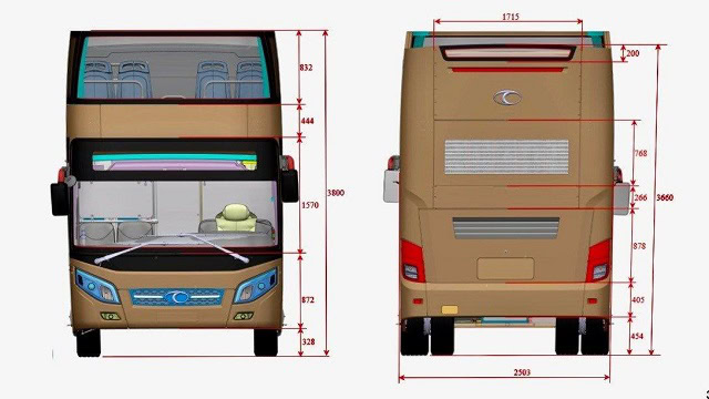Kích thước xe bus 2 tầng