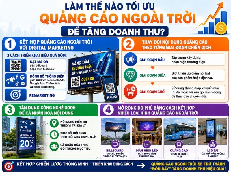 Kinh nghiệm giúp tăng doanh thu khi quảng cáo ngoài trời