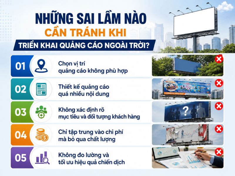 Những sai lầm cần tránh khi triển khai quảng cáo ngoài trời