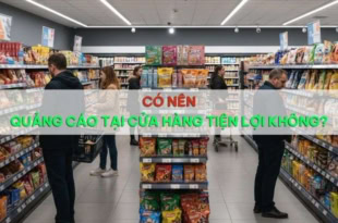 Quảng cáo tại cửa hàng tiện lợi