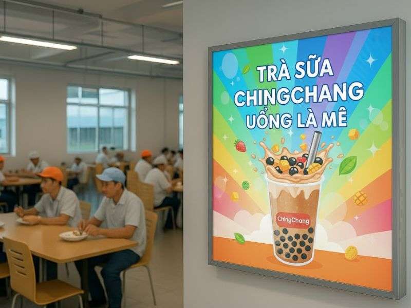 Lưu ý khi triển khai biển hộp đèn trong Canteen khu công nghiệp