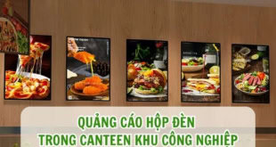 Quảng cáo hộp đèn trong Canteen
