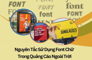 sử dụng font chữ trong quảng cáo ngoài trời