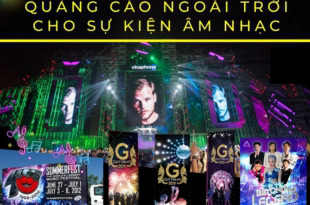quảng cáo ngoài trời cho sự kiện âm nhạc