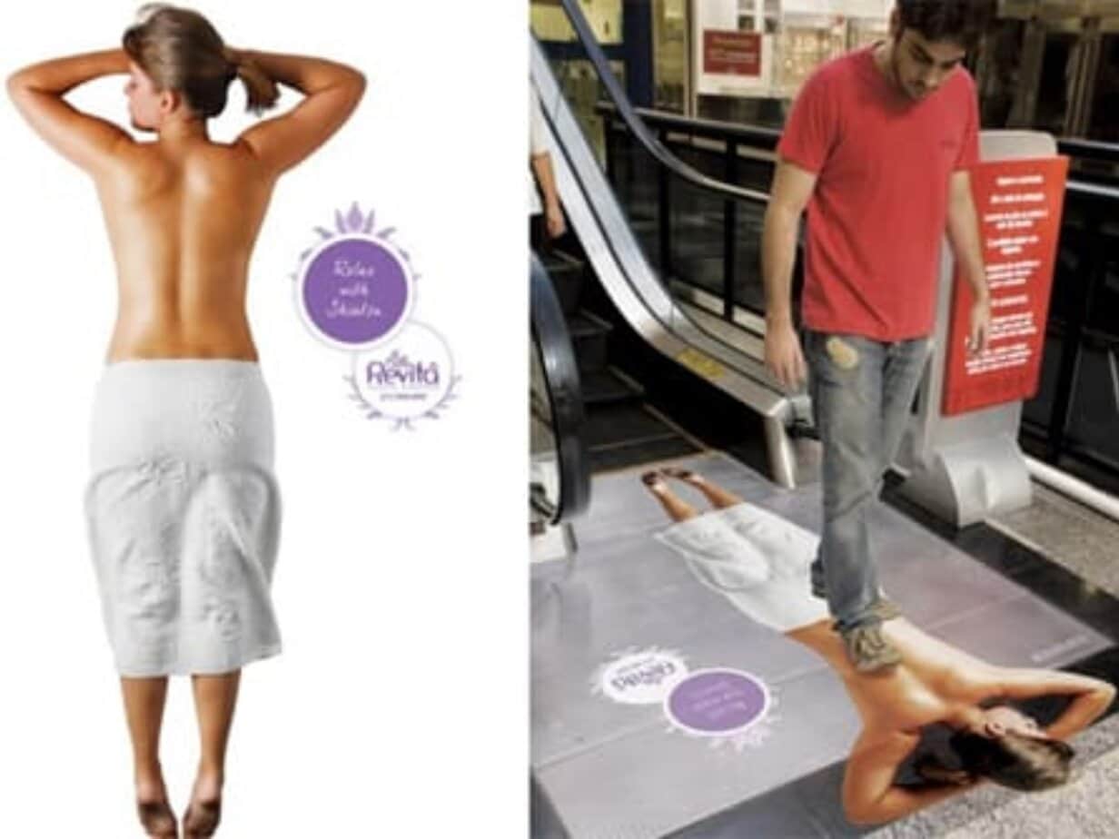 Quảng cáo thang cuốn của trung tâm massage