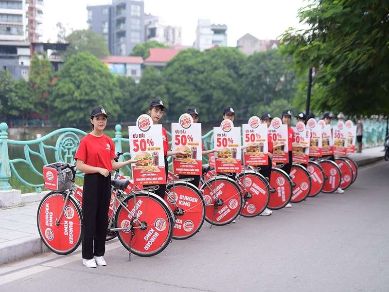 Roadshow xe đạp cho chương trình khai trương quán ăn