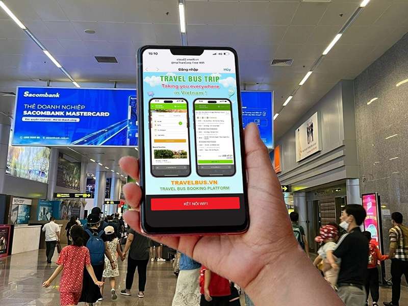 Wifi marketing nhanh chóng tại sân bay