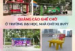 Quảng cáo ghế chờ ở trường đại học, nhà chờ xe buýt đẹp