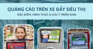 Quảng cáo trên xe đẩy siêu thị