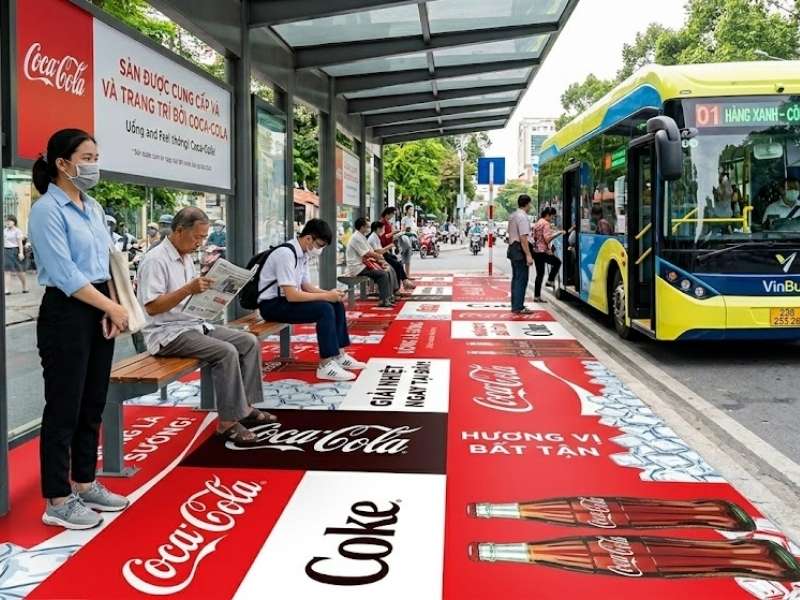 Quảng cáo khu vực đứng chờ